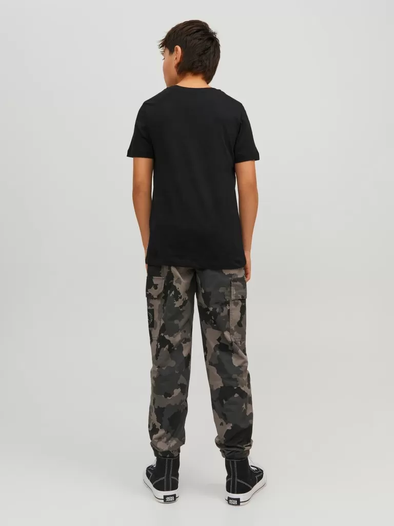JACK & JONES Koszulki^Gładki T-shirt Junior Czarny