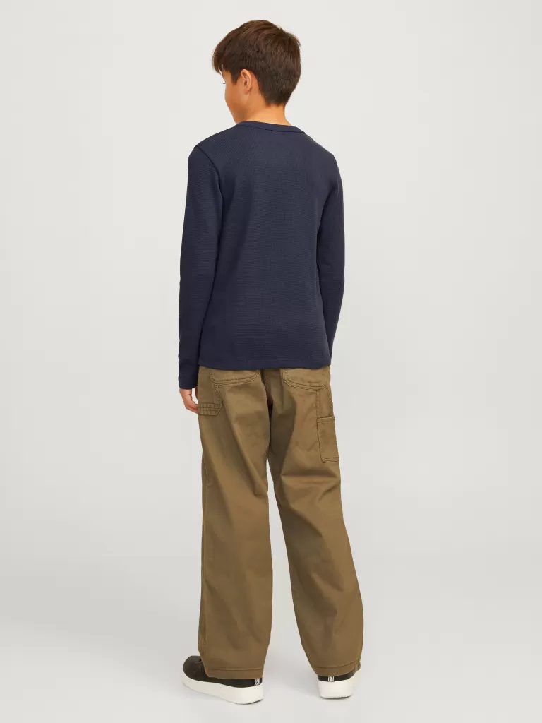JACK & JONES Koszulki | Wyprzedaż^Gładki T-shirt Junior Niebieski