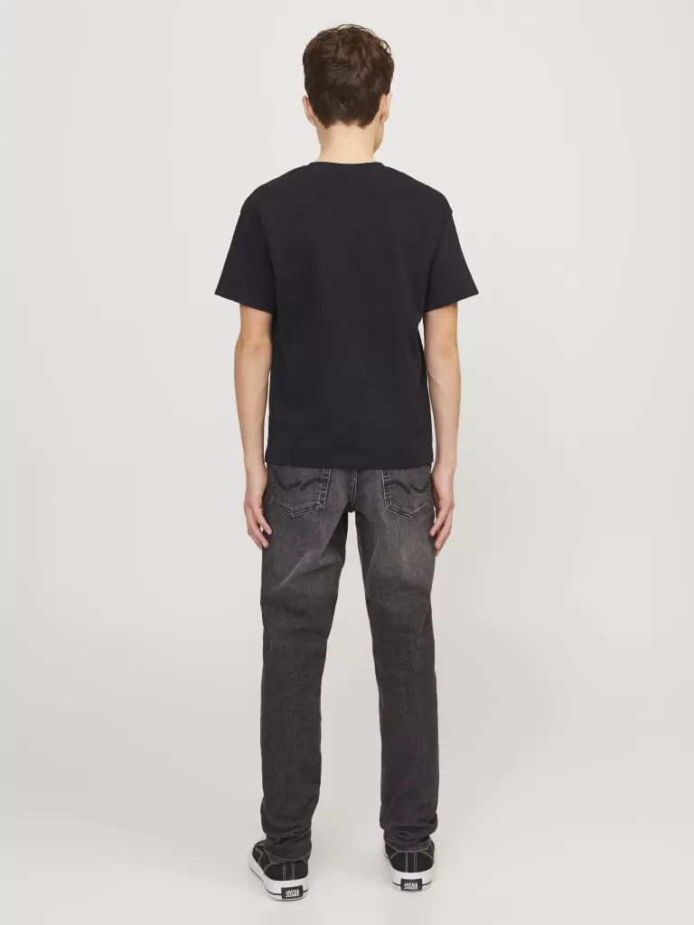 JACK & JONES Koszulki | Wyprzedaż^Gładki T-shirt Junior Czarny