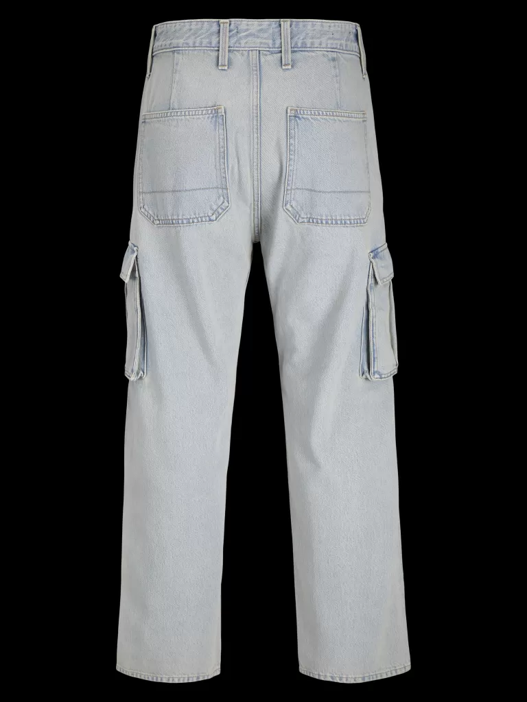 JACK & JONES Jeansy^JJIALEX JJCARGO AKM 311 LN JNR Jeansy o kroju baggy Junior Niebieski