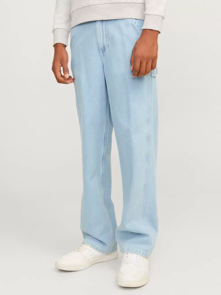 JACK & JONES Jeansy^JJIALEX JJCARPENTER MF 054 JNR Jeansy o kroju baggy Junior Niebieski