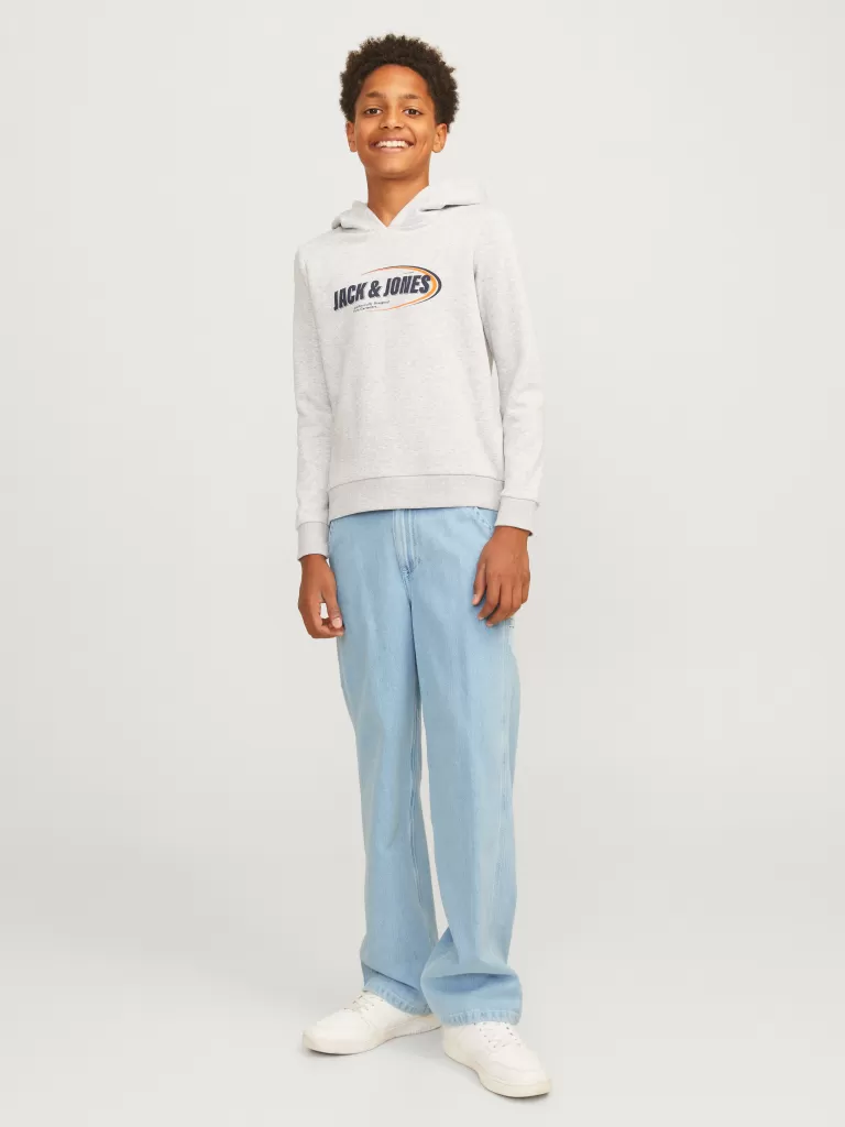 JACK & JONES Jeansy^JJIALEX JJCARPENTER MF 054 JNR Jeansy o kroju baggy Junior Niebieski