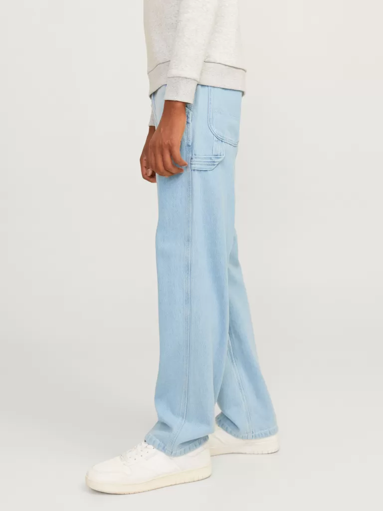 JACK & JONES Jeansy^JJIALEX JJCARPENTER MF 054 JNR Jeansy o kroju baggy Junior Niebieski