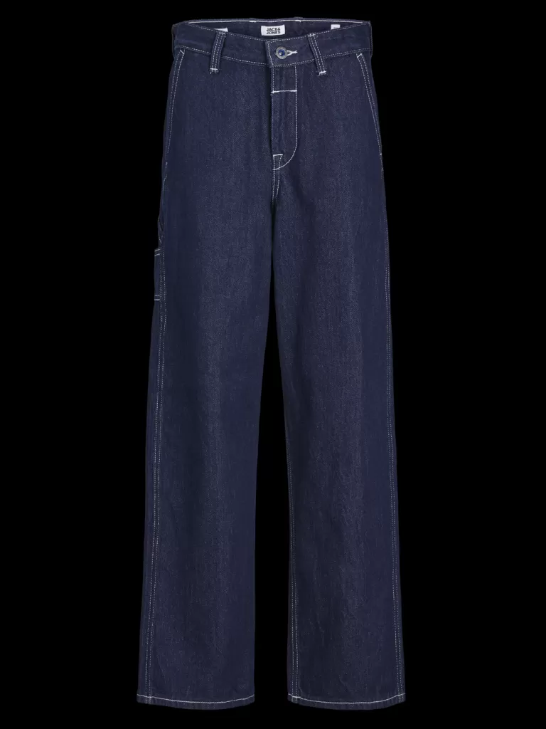 JACK & JONES Jeansy^JJIALEX JJCARPENTER MF 940 MNI Jeansy o kroju baggy Mini Niebieski