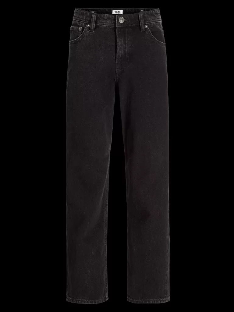 JACK & JONES Jeansy^JJIALEX JJORIGINAL SQ 041 JNR Jeansy o kroju baggy Junior Czarny