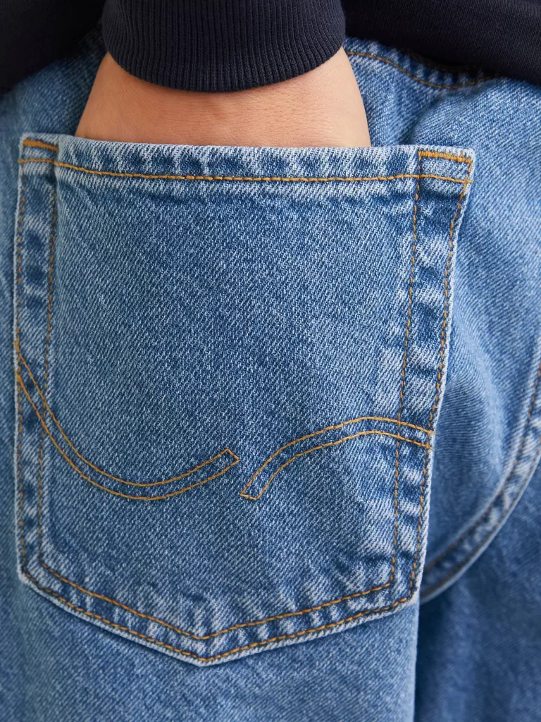 JACK & JONES Jeansy^JJIALEX JJORIGINAL SQ 042 JNR Jeansy o kroju baggy Junior Niebieski