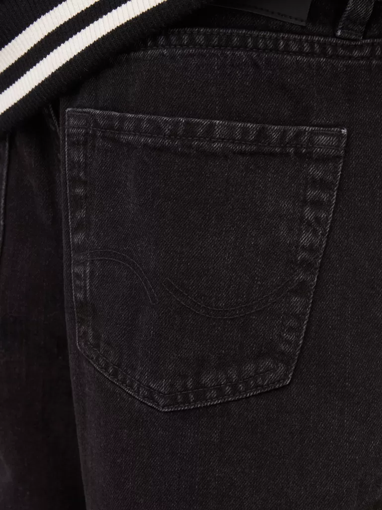 JACK & JONES Jeansy^JJIALEX JJORIGINAL SQ 041 JNR Jeansy o kroju baggy Junior Czarny