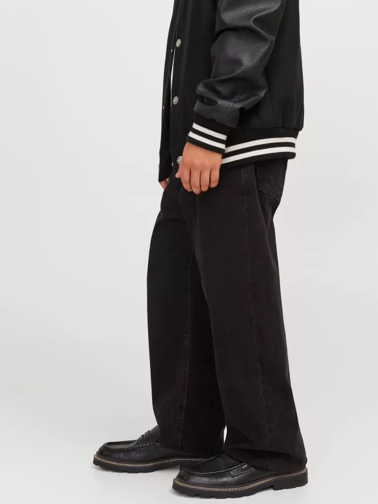 JACK & JONES Jeansy^JJIALEX JJORIGINAL SQ 041 JNR Jeansy o kroju baggy Junior Czarny