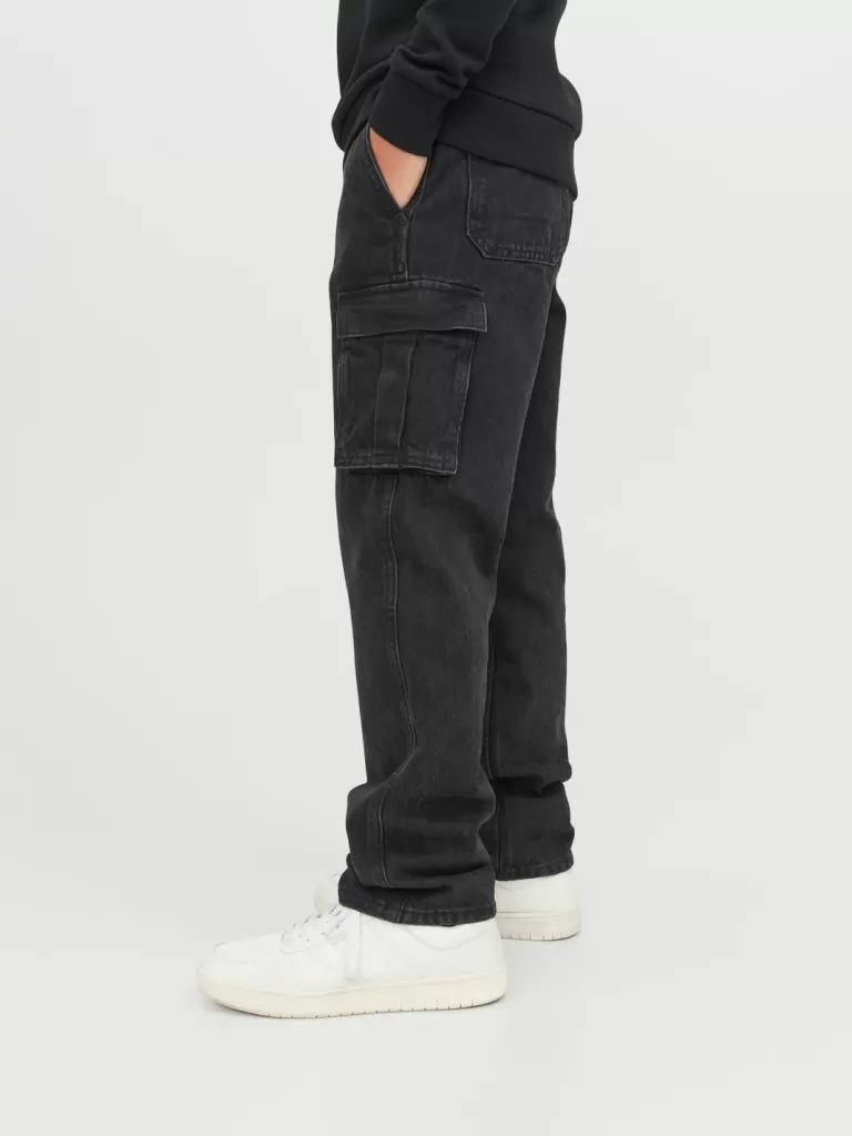 JACK & JONES Jeansy | Wyprzedaż^JJICHRIS JJCARGO MF 954 JNR Jeansy o swobodnym kroju Junior Czarny