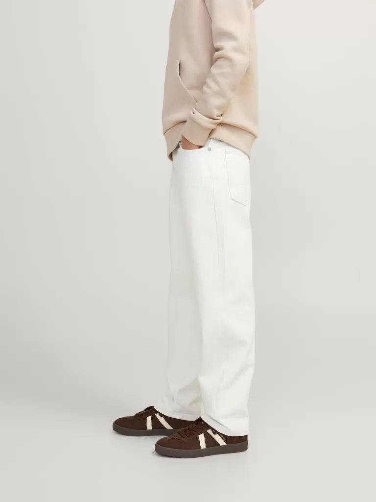 JACK & JONES Jeansy | Wyprzedaż^JJICHRIS JJORIGINAL MF 475 JNR Jeansy o swobodnym kroju Junior Biały