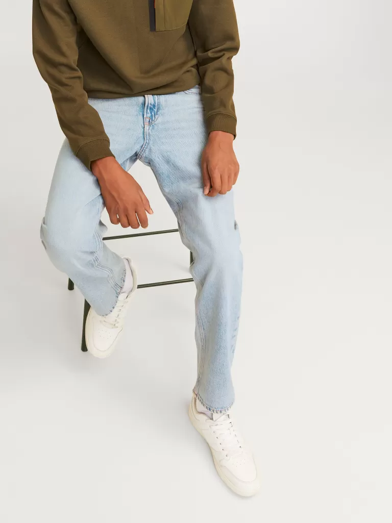 JACK & JONES Jeansy^JJICHRIS JJORIGINAL MF 047 JNR Jeansy o swobodnym kroju Junior Niebieski