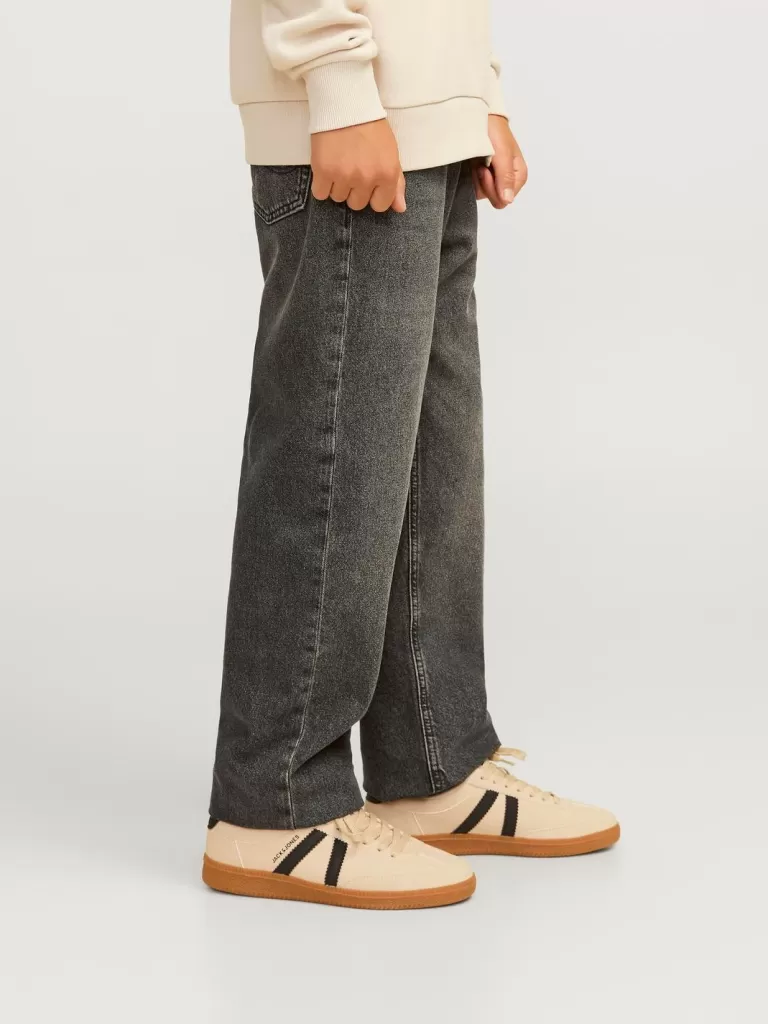 JACK & JONES Jeansy^JJICHRIS JJORIGINAL MF 045 SN JNR Jeansy o swobodnym kroju Junior Szary