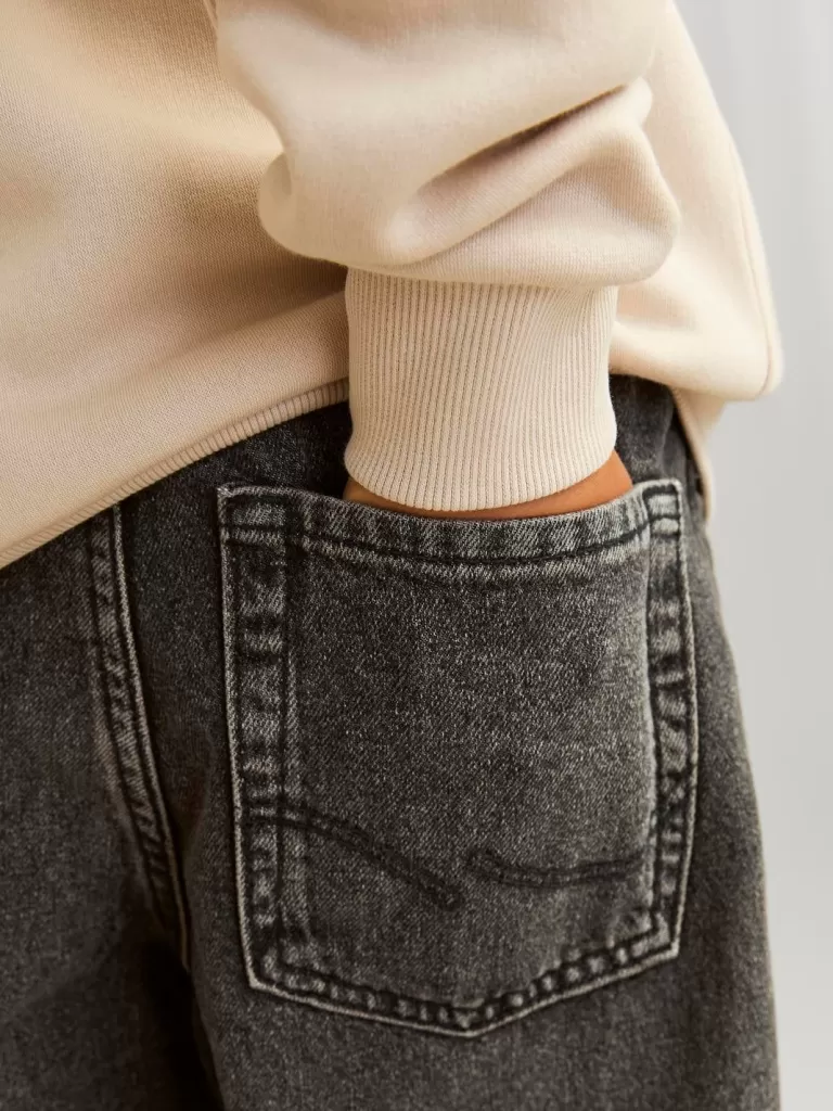 JACK & JONES Jeansy^JJICHRIS JJORIGINAL MF 045 SN JNR Jeansy o swobodnym kroju Junior Szary
