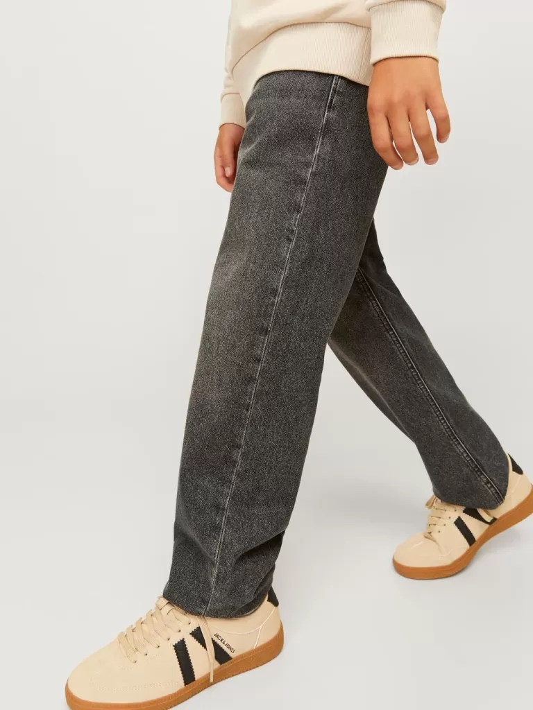JACK & JONES Jeansy^JJICHRIS JJORIGINAL MF 045 SN JNR Jeansy o swobodnym kroju Junior Szary