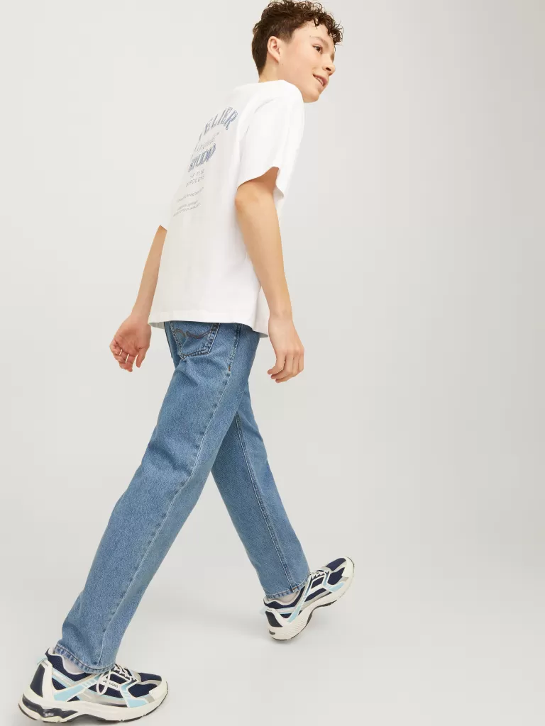 JACK & JONES Jeansy^JJICHRIS JJORIGINAL SQ 036 JNR Jeansy o swobodnym kroju Junior Niebieski