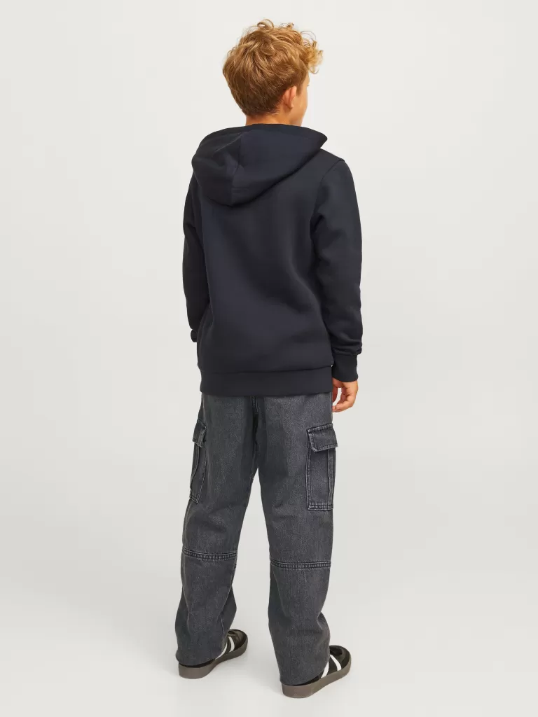 JACK & JONES Jeansy | Wyprzedaż^JJICHRIS JJWADE CARGO MF 348 JNR Jeansy o swobodnym kroju Junior Czarny