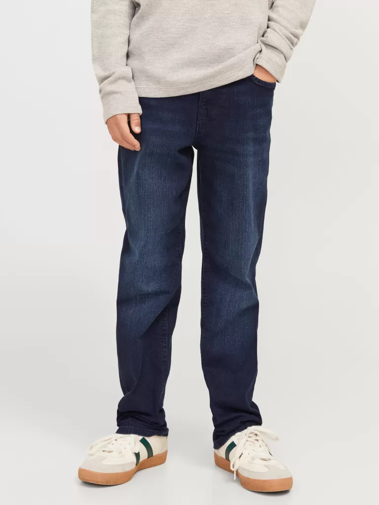 JACK & JONES Jeansy^JJICLARK JJLEON SQ 018 BF JNR Krój regularny Junior Niebieski