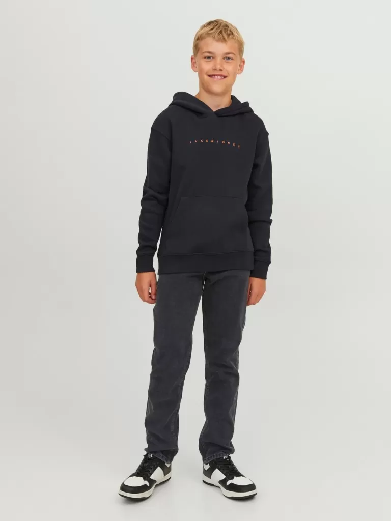 JACK & JONES Jeansy^JJICLARK JJORIGINAL AKM 912 NOOS JNR Krój regularny Junior Czarny