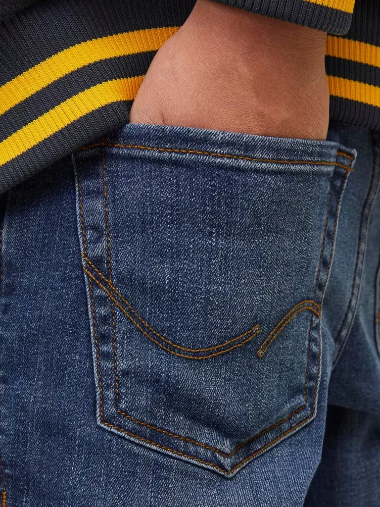 JACK & JONES Jeansy^JJILIAM JJORIGINAL AM 871 NOOS JNR Jeansy o kroju skinny Junior Niebieski