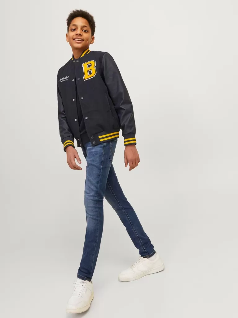 JACK & JONES Jeansy^JJILIAM JJORIGINAL AM 871 NOOS JNR Jeansy o kroju skinny Junior Niebieski