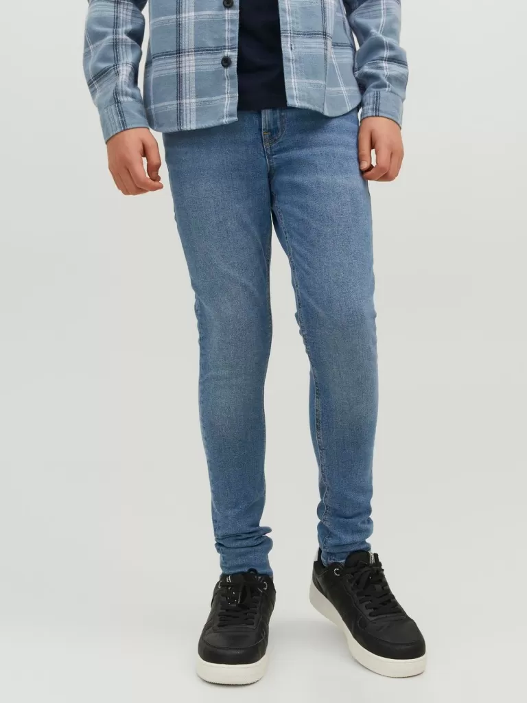 JACK & JONES Jeansy^JJILIAM JJORIGINAL MF 302 JNR Jeansy o kroju skinny Junior Niebieski