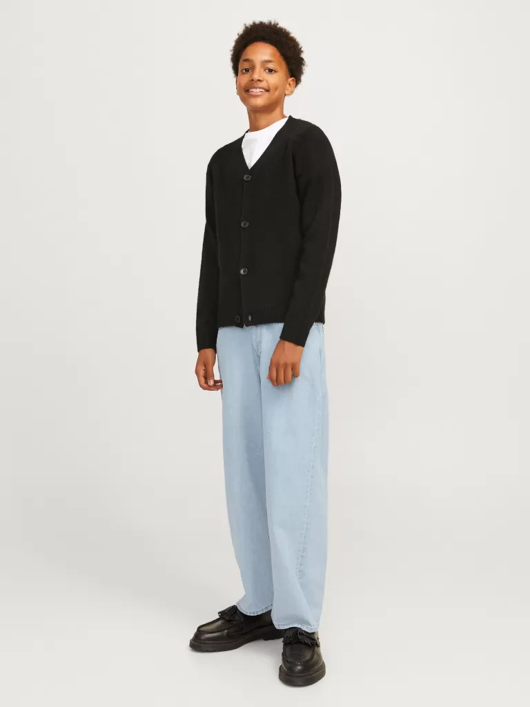 JACK & JONES Jeansy^JJIRON JJORIGINAL SQ 738 LN JNR Jeansy o kroju baggy Junior Niebieski