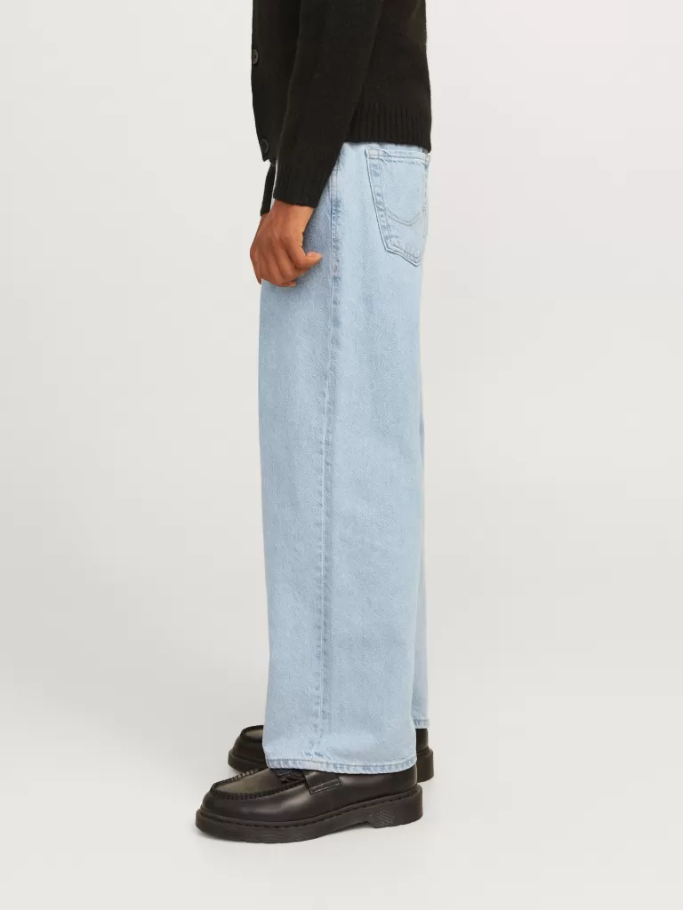JACK & JONES Jeansy^JJIRON JJORIGINAL SQ 738 LN JNR Jeansy o kroju baggy Junior Niebieski