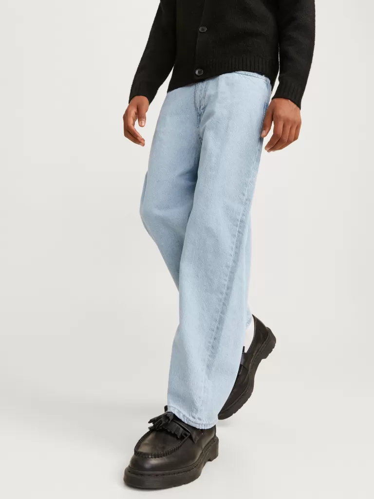 JACK & JONES Jeansy^JJIRON JJORIGINAL SQ 738 LN JNR Jeansy o kroju baggy Junior Niebieski