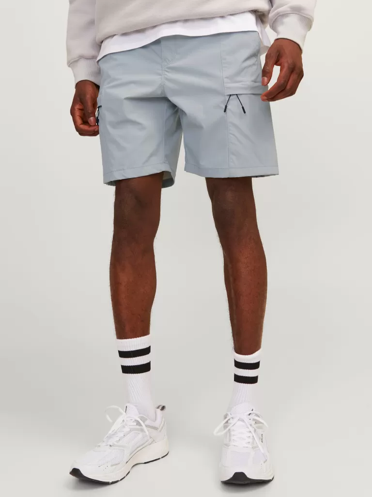 JACK & JONES Krótkie Spodenki^Jogger Fit Krótkie bojówki Szary