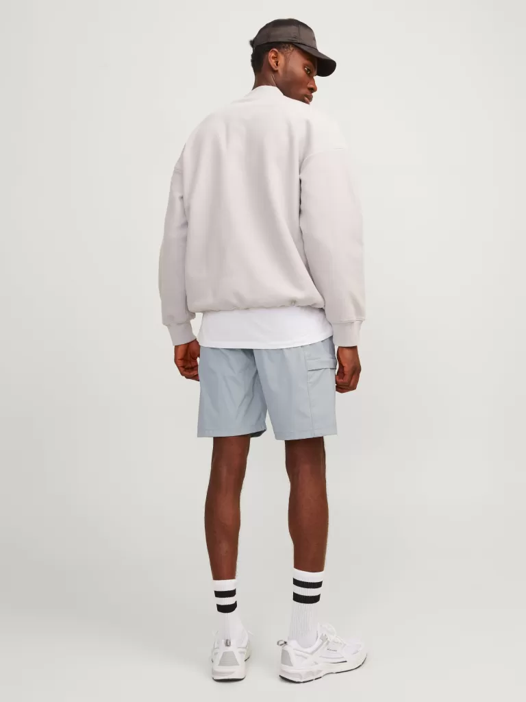 JACK & JONES Krótkie Spodenki^Jogger Fit Krótkie bojówki Szary