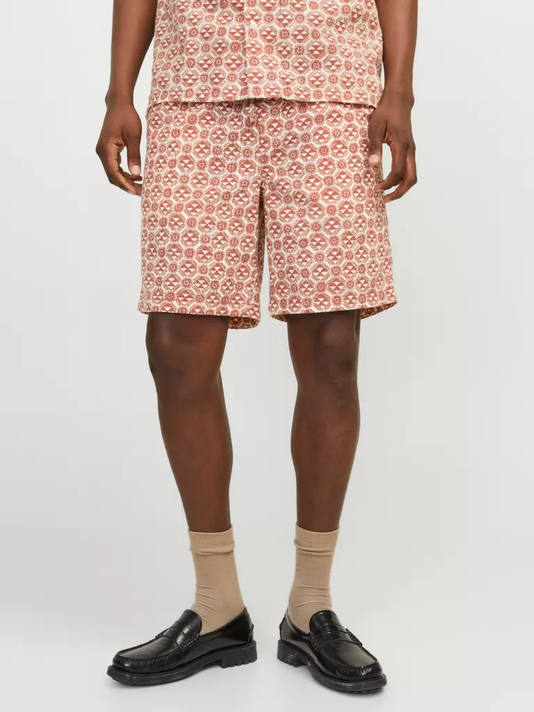 JACK & JONES Krótkie Spodenki^Jogger Fit Szorty Czerwony