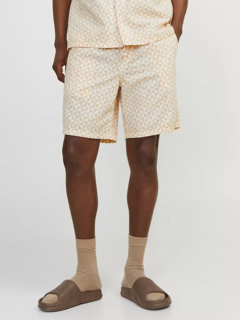 JACK & JONES Krótkie Spodenki^Jogger Fit Szorty Żółty