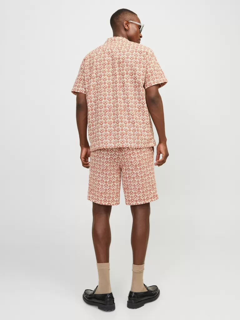 JACK & JONES Krótkie Spodenki^Jogger Fit Szorty Czerwony
