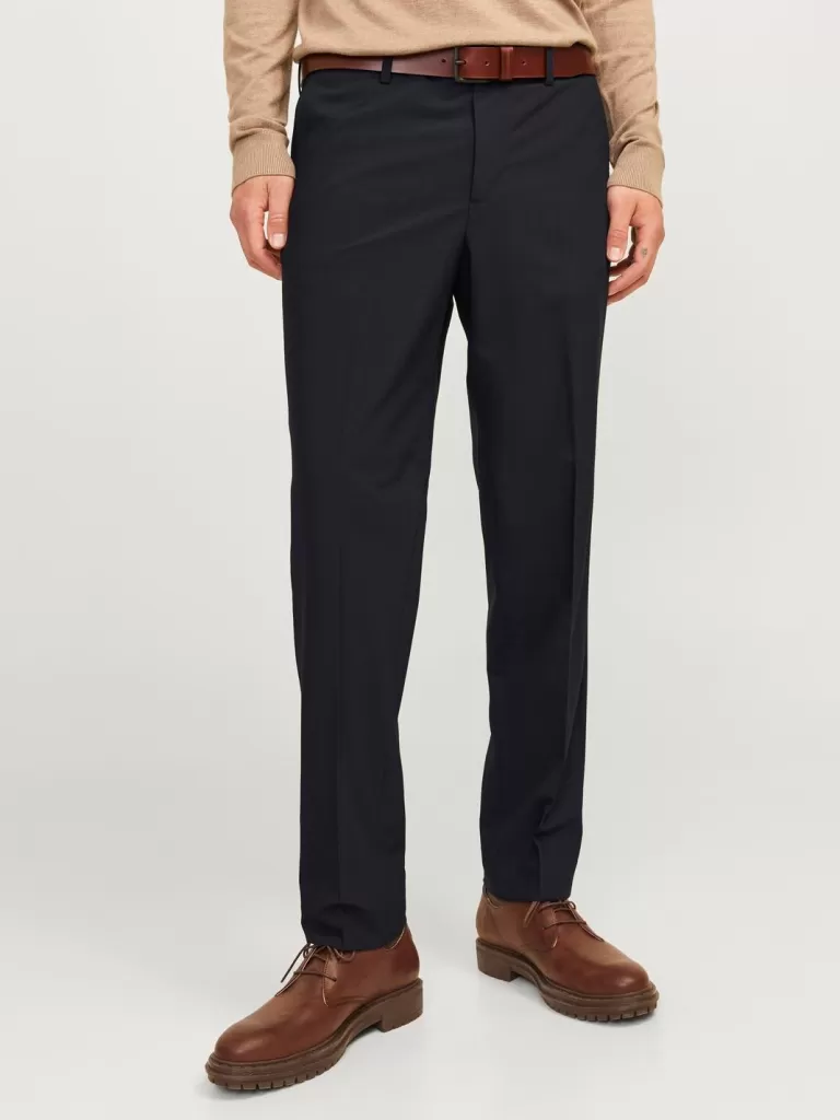 JACK & JONES Garnitury^JPRBUSHWICK Krój regularny Eleganckie spodnie Niebieski