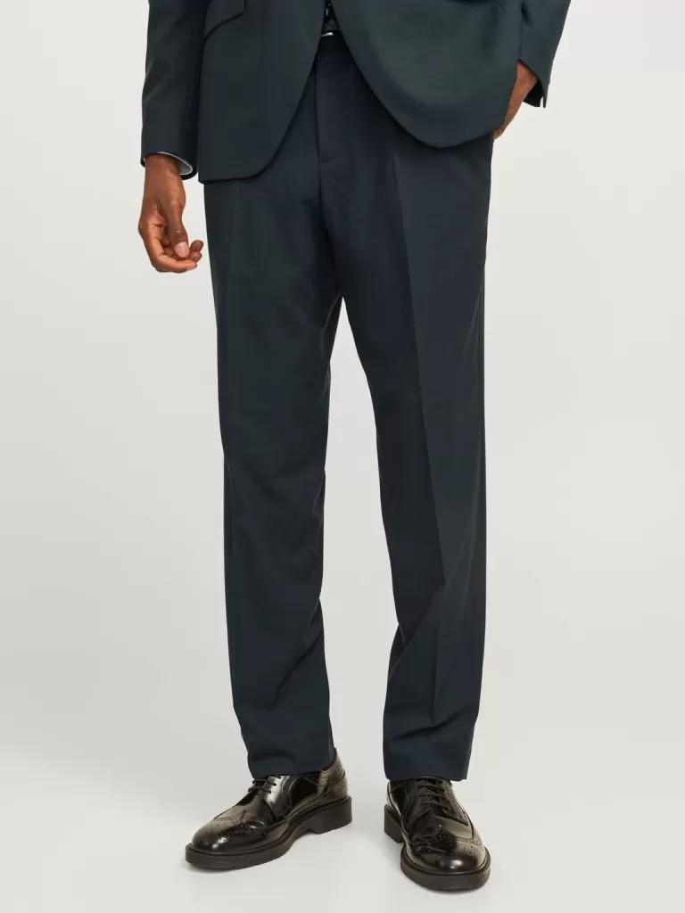JACK & JONES Garnitury^JPRBUSHWICK Krój regularny Eleganckie spodnie Zielony
