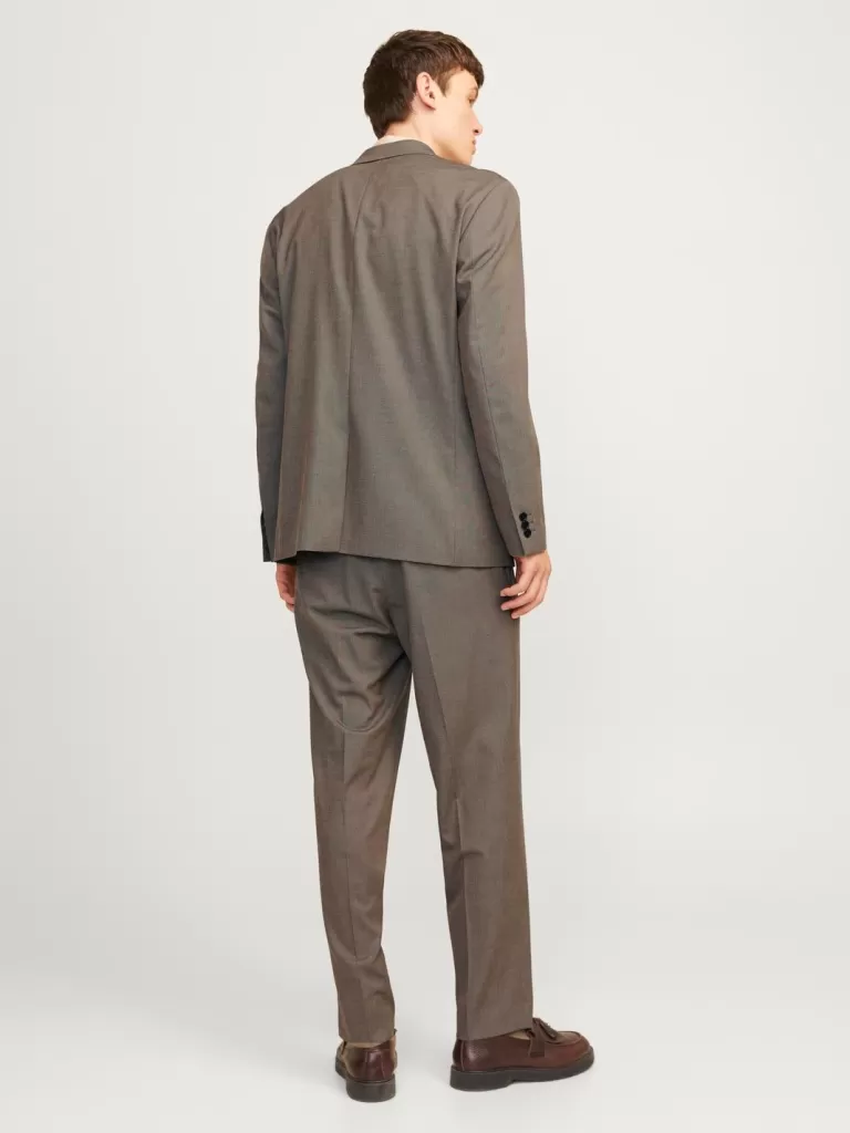 JACK & JONES Garnitury^JPRBUSHWICK Krój regularny Eleganckie spodnie Brązowy