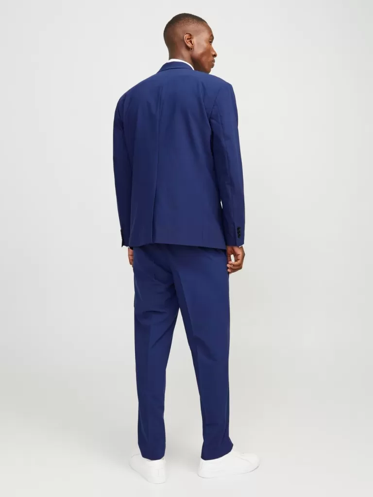 JACK & JONES Garnitury^JPRBUSHWICK Krój regularny Eleganckie spodnie Niebieski