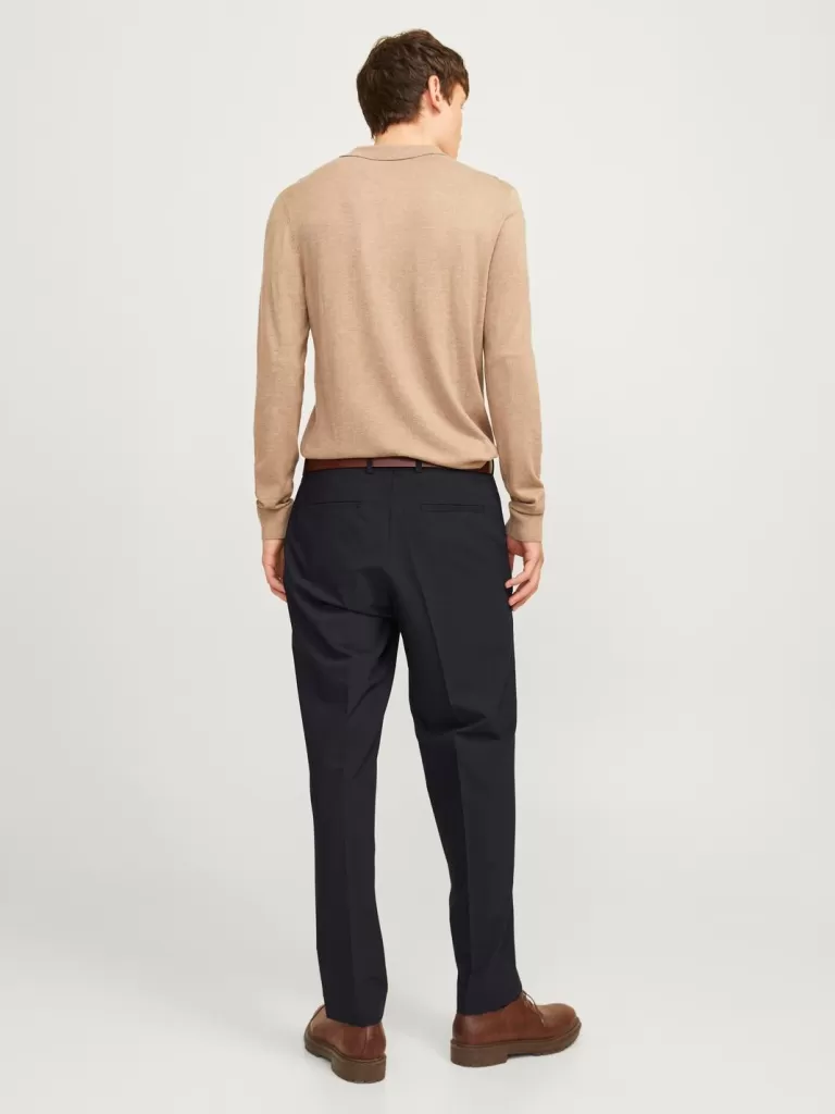 JACK & JONES Garnitury^JPRBUSHWICK Krój regularny Eleganckie spodnie Niebieski