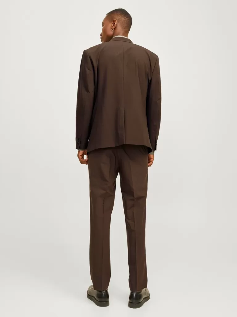 JACK & JONES Garnitury^JPRBUSHWICK Krój regularny Eleganckie spodnie Brązowy