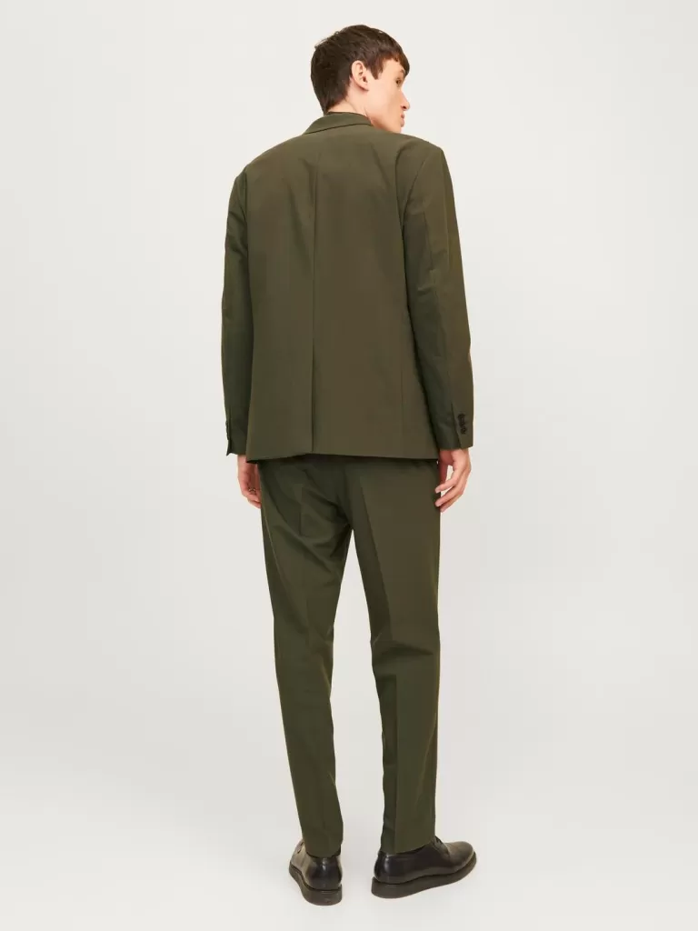 JACK & JONES Garnitury^JPRBUSHWICK Krój regularny Eleganckie spodnie Zielony