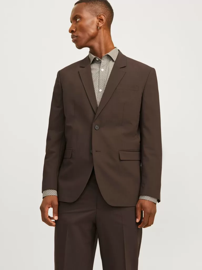 JACK & JONES Garnitury^JPRBUSHWICK Krój regularny Marynarka Brązowy