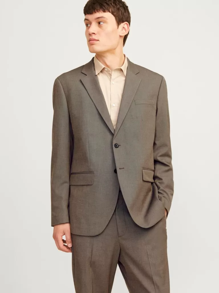 JACK & JONES Garnitury^JPRBUSHWICK Krój regularny Marynarka Brązowy