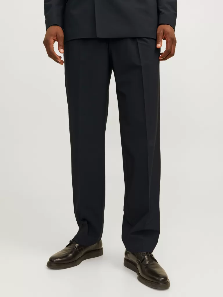 JACK & JONES Garnitury^JPRBUSHWICK Krój swobodny Eleganckie spodnie Czarny