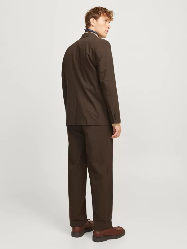 JACK & JONES Garnitury^JPRBUSHWICK Krój swobodny Eleganckie spodnie Brązowy
