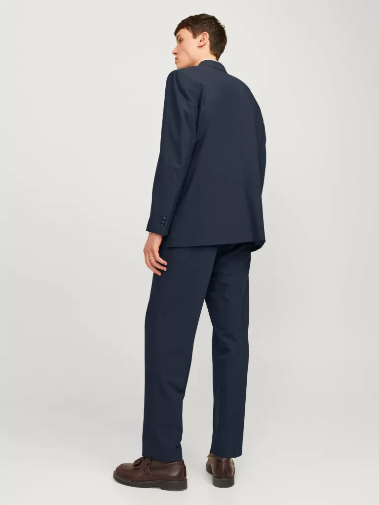 JACK & JONES Garnitury^JPRBUSHWICK Krój swobodny Eleganckie spodnie Niebieski