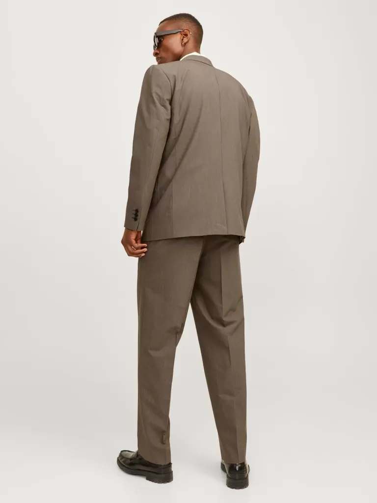 JACK & JONES Garnitury^JPRBUSHWICK Krój swobodny Eleganckie spodnie Brązowy