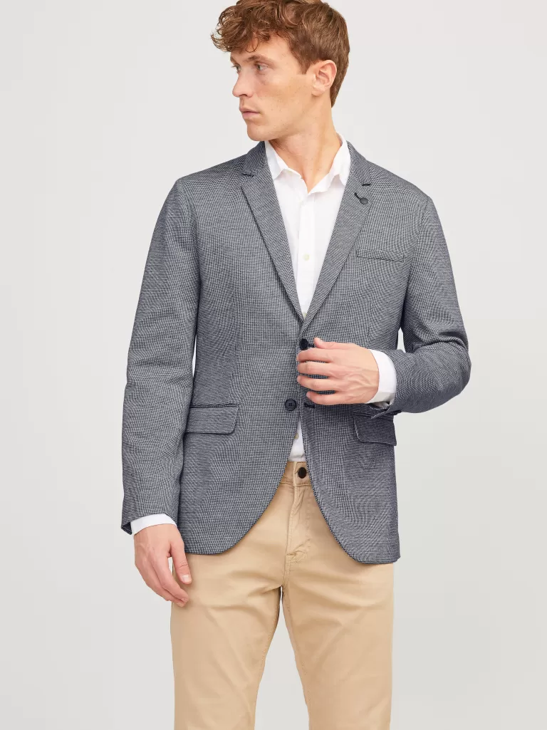 JACK & JONES Garnitury^JPRDENVER Krój slim Marynarka Niebieski