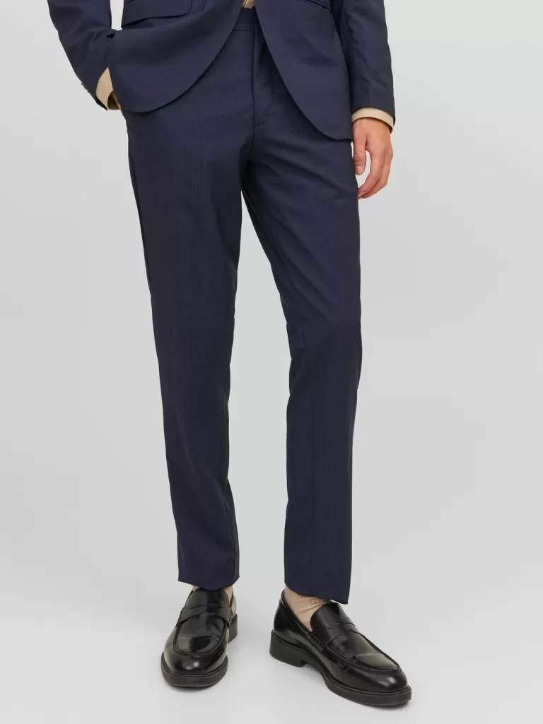 JACK & JONES Garnitury^JPRFRANCO Krój slim Eleganckie spodnie Niebieski