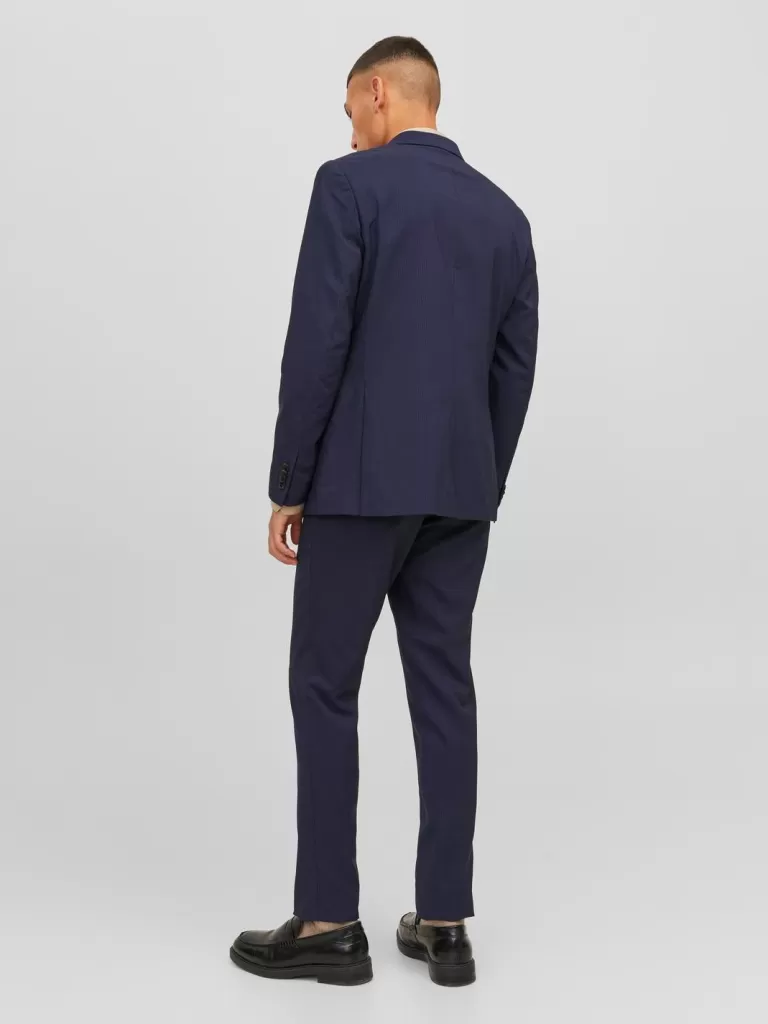 JACK & JONES Garnitury^JPRFRANCO Krój slim Eleganckie spodnie Niebieski