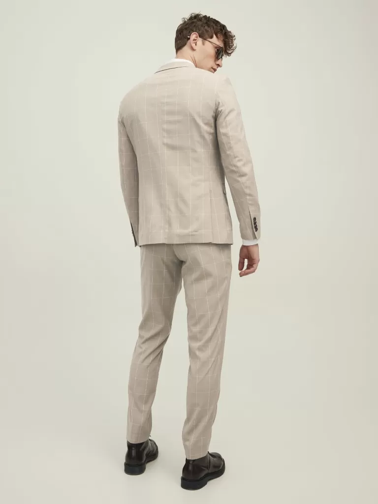 JACK & JONES Garnitury^JPRFRANCO Krój slim Eleganckie spodnie Beżowy
